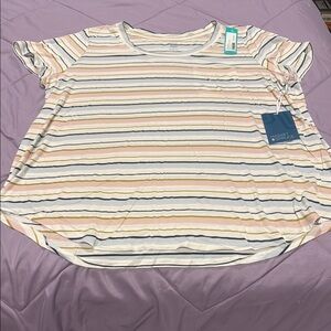 Market & Spruce Multicolor Striped Short Sleeve Tee
